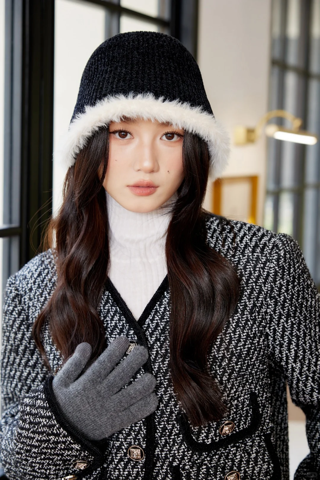 工艺与美学的撞色宣言|撞色编织水桶渔夫帽