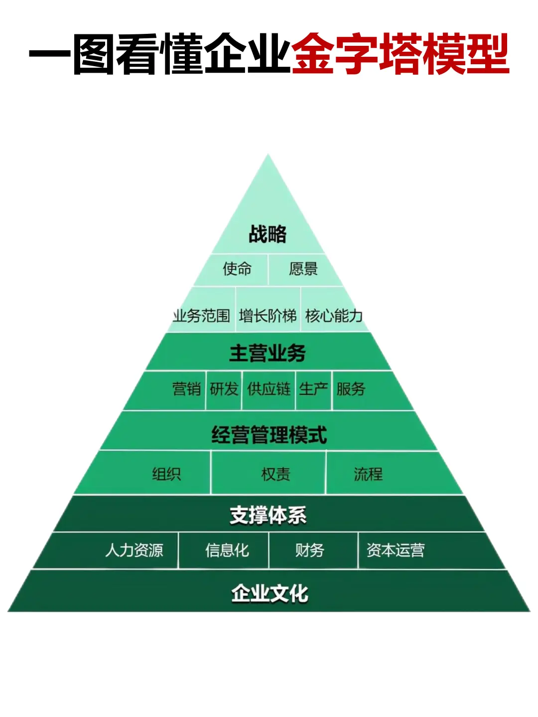 一图看懂企业金字塔模型