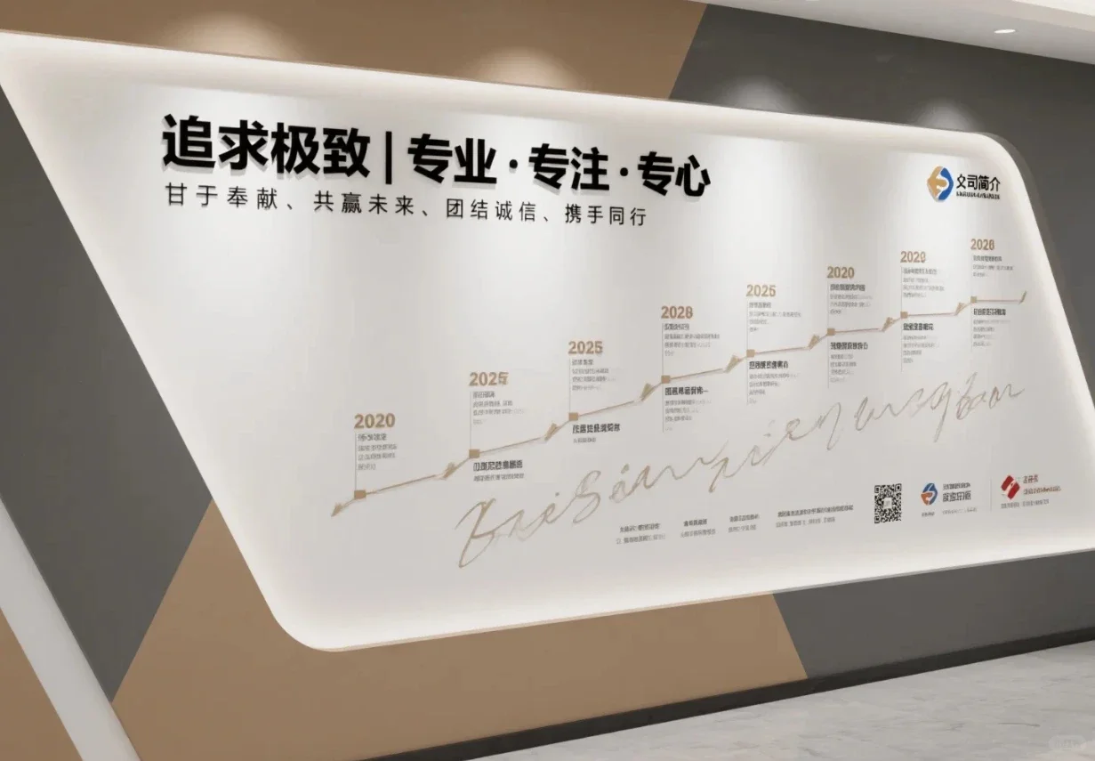 企业文化墙设计 | 极简设计里的高级企业