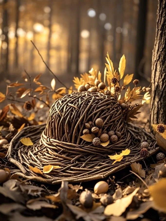 ?秋日森林风|DIY自然元素创意手工帽?