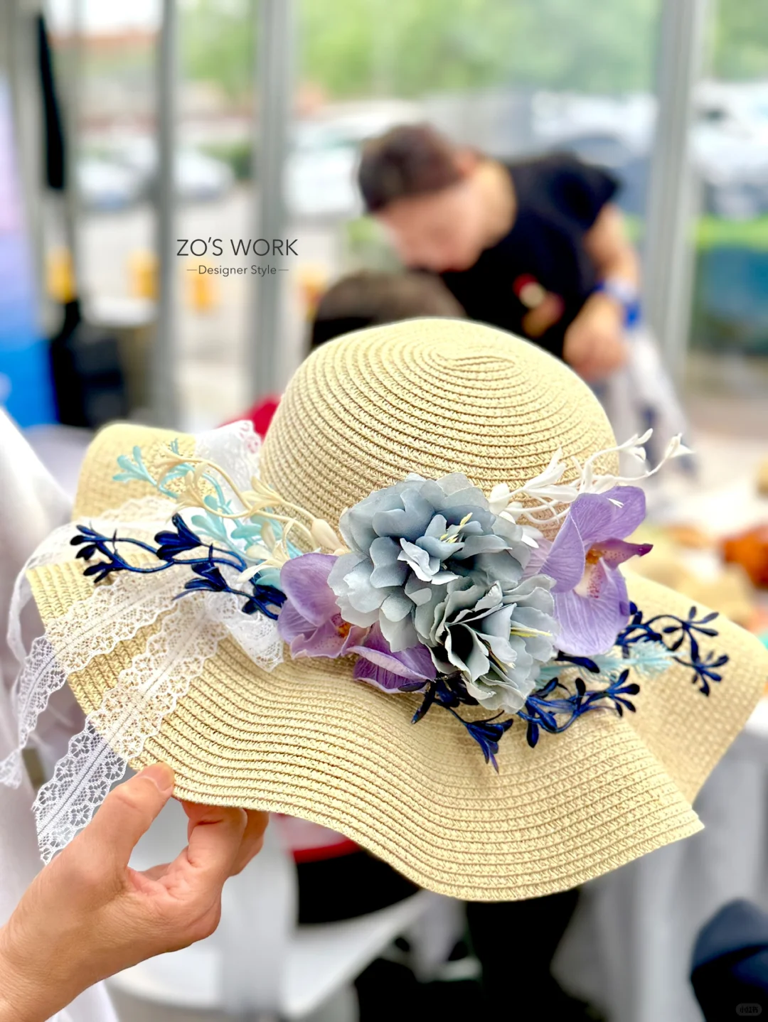 走进夏天的法式花艺草编帽DIY