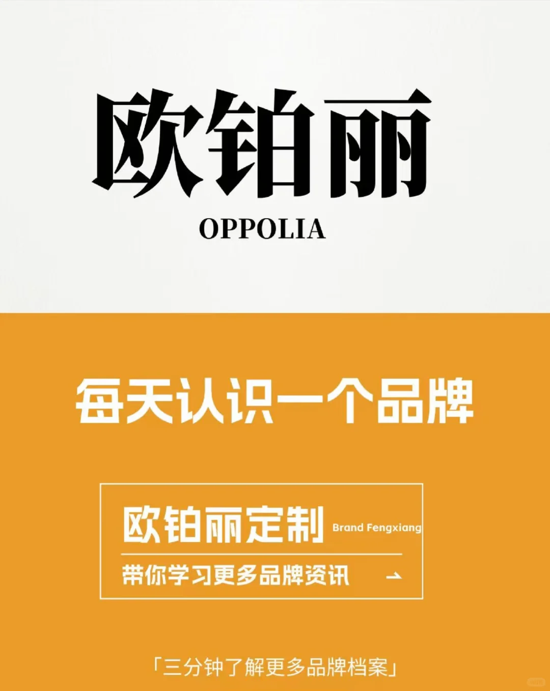 今天给大家介一下 OPPOLIA欧铂丽