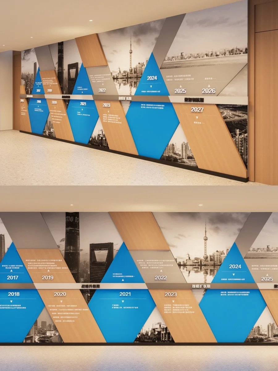 上海文化墙｜具有层次感的历程文化墙