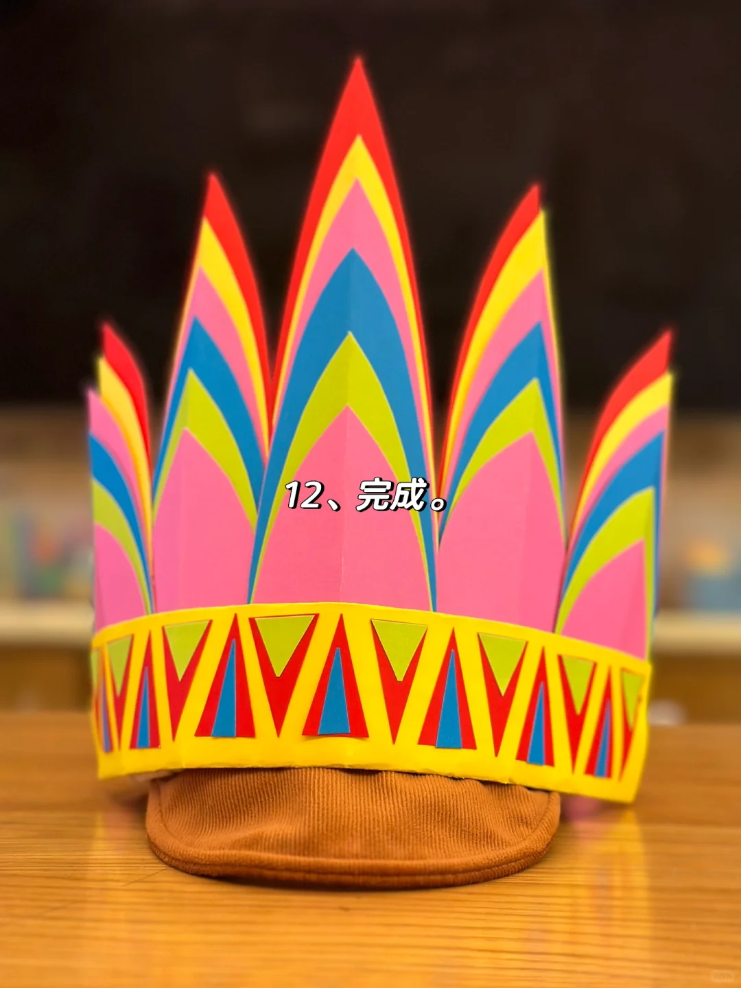 幼儿园手工｜手工帽：印第安勇士帽