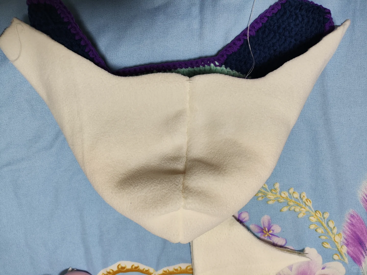 飞行员帽子附里衬教程