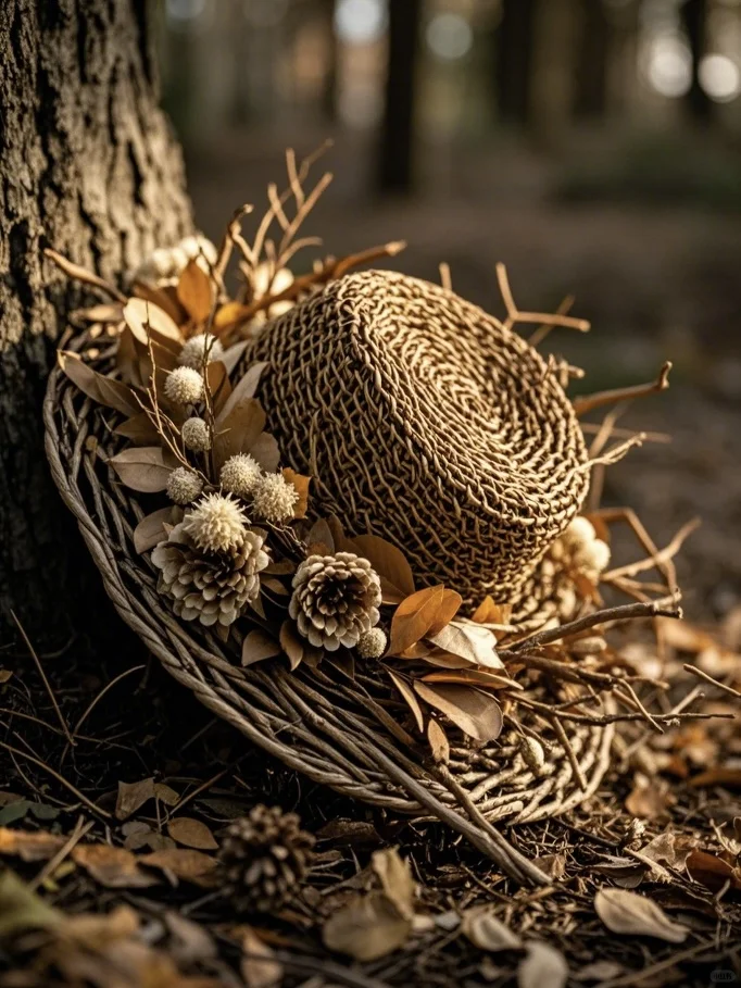 ?秋日森林风|DIY自然元素创意手工帽?