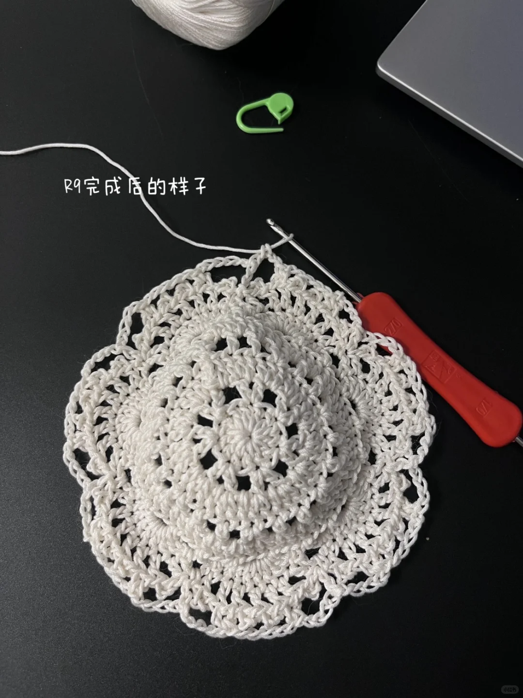 有被这蕾丝帽美哭 确定不钩一顶？［图文教程］