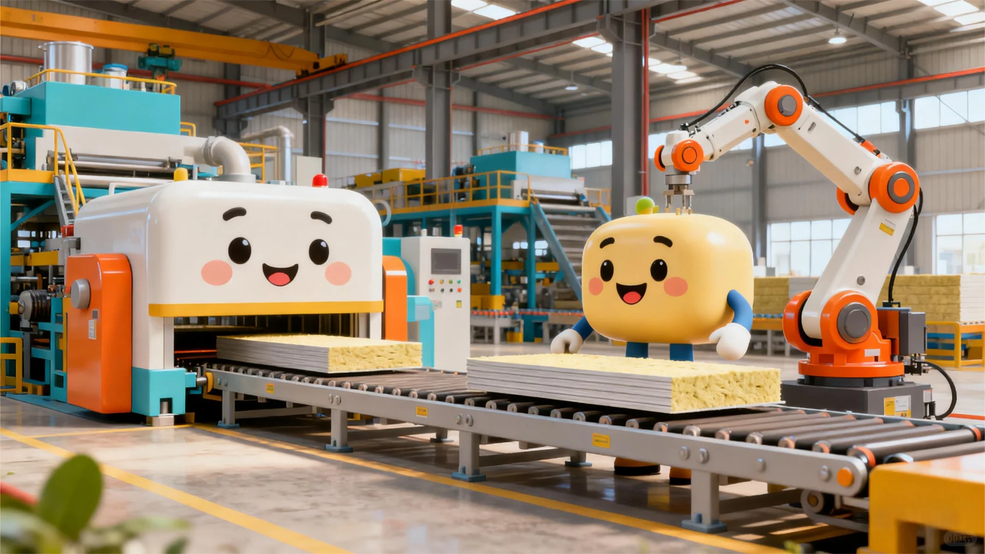 救命!岩棉夹芯板工厂未来也太酷了吧?