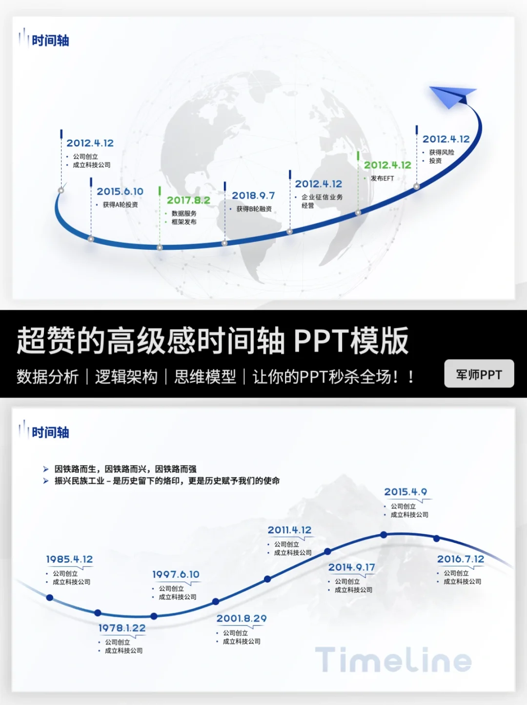 简约高级企业发展历程时间轴！这样做就对了！