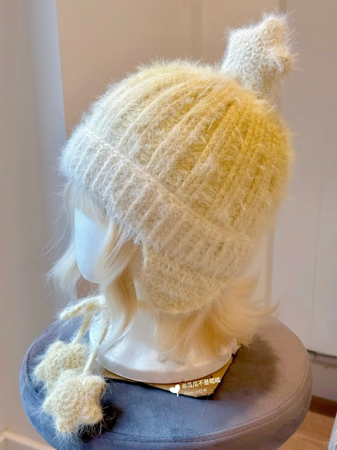 ?奶呼呼の星星护耳帽?(含图解教程)