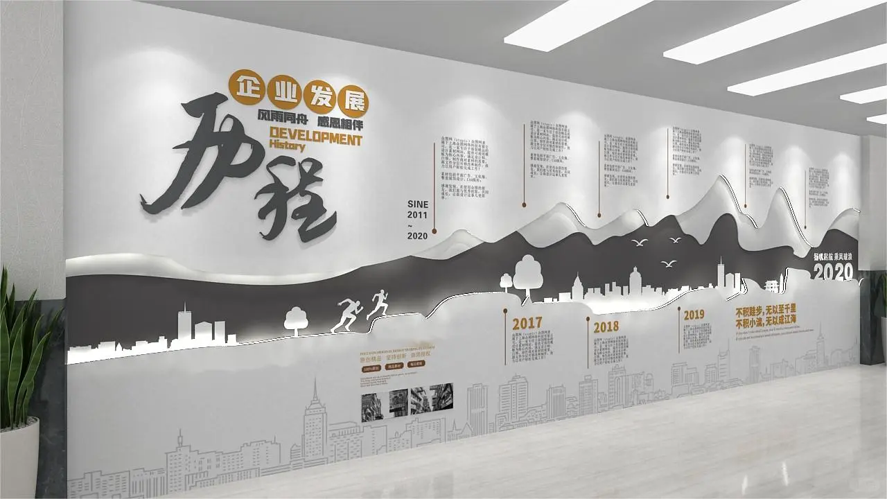 企业都需要的!会讲故事的发展历程文化墙