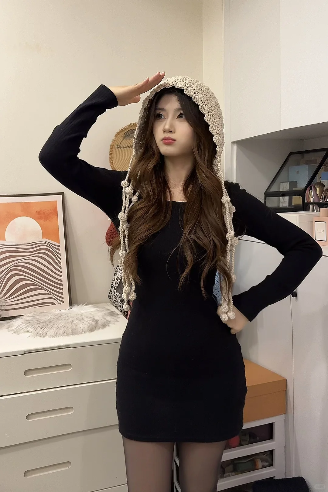 ?钩织日常|超显脸小的水母帽【附图解】