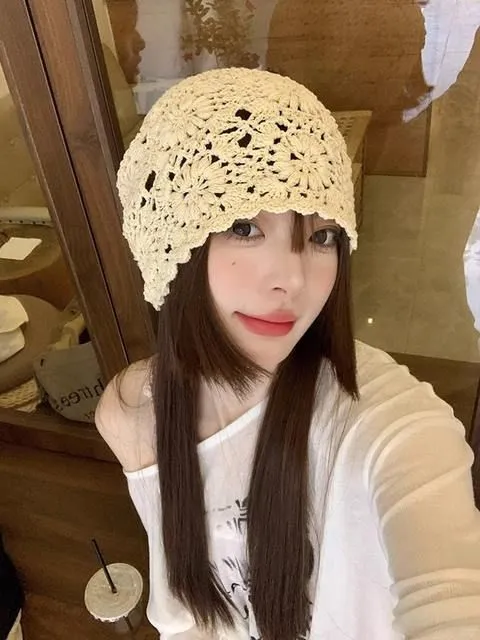 存图‖文艺复古缕空针织帽（附图解）?