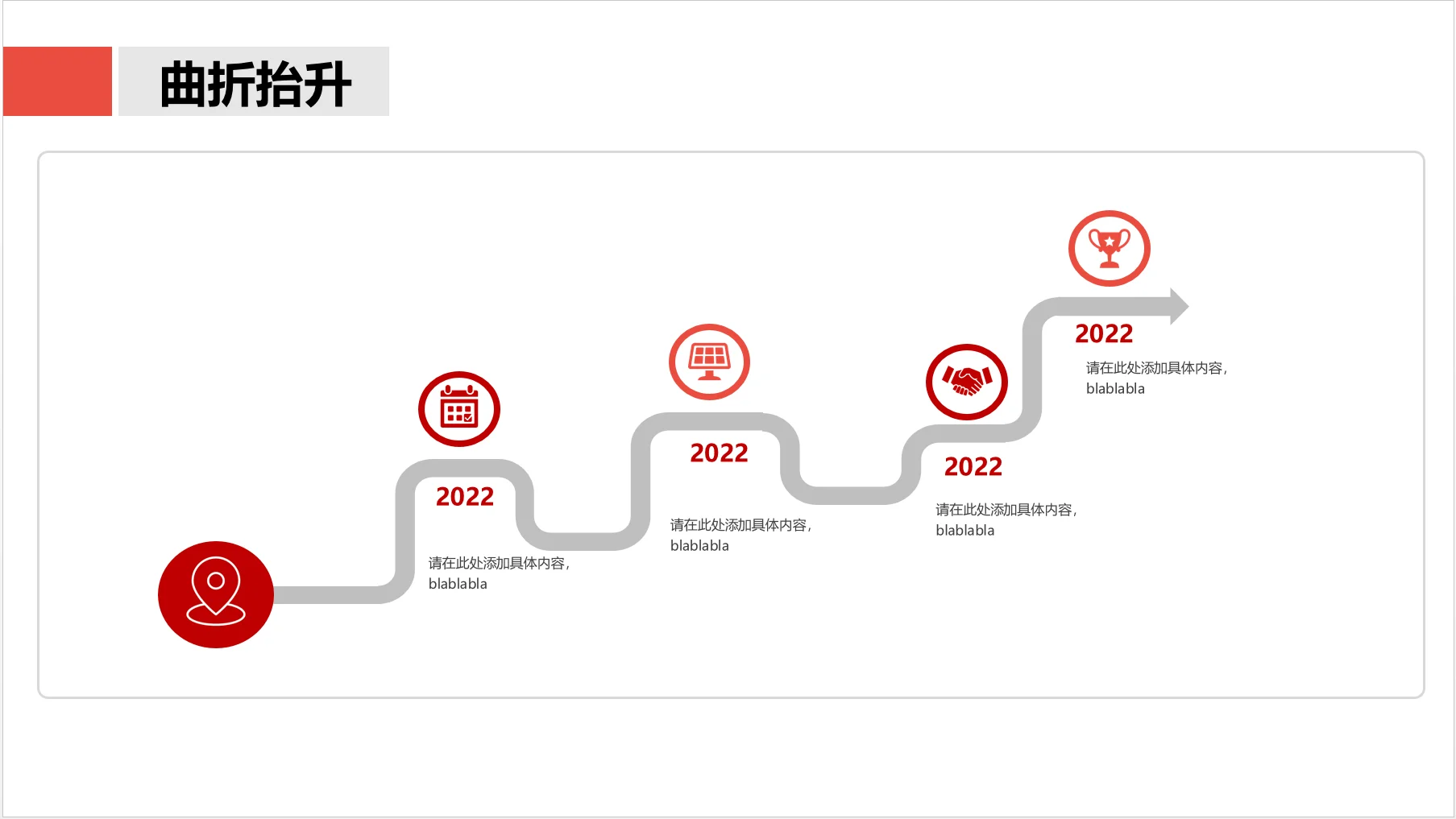 ppt 素材 项目汇报通用时间轴历程