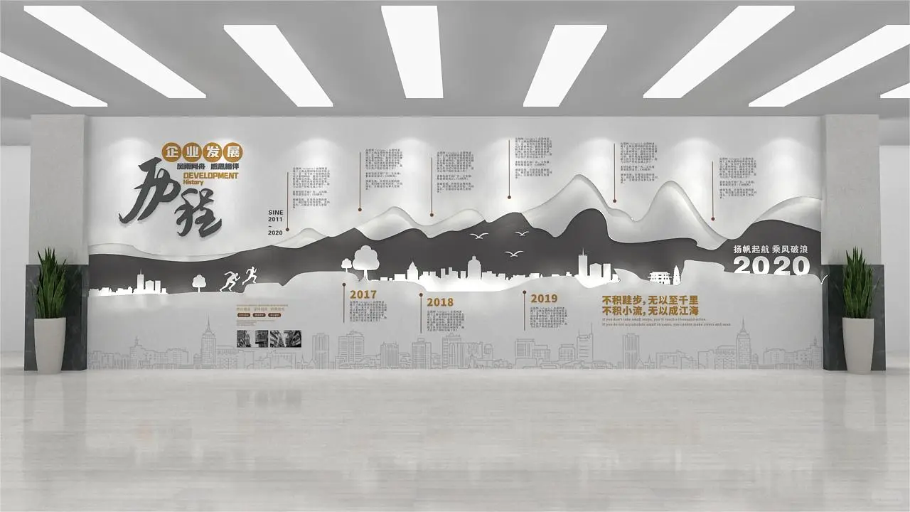 企业都需要的!会讲故事的发展历程文化墙