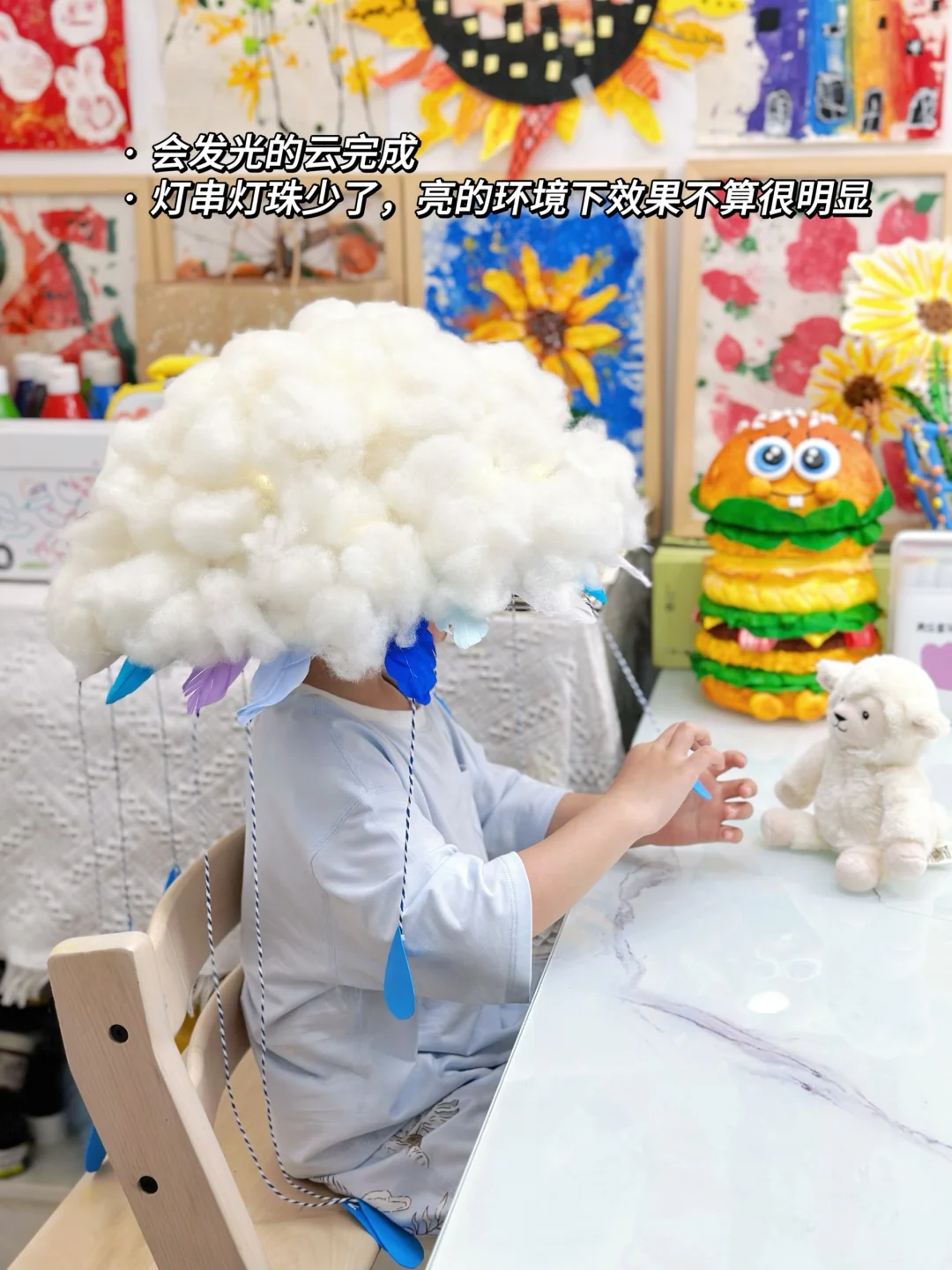 DIY积雨云帽子|雨天宅家cos一朵云?