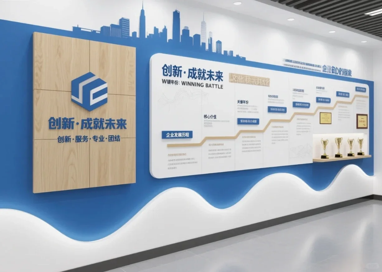 公司文化墙怎么设计?这组方案超“专业感”