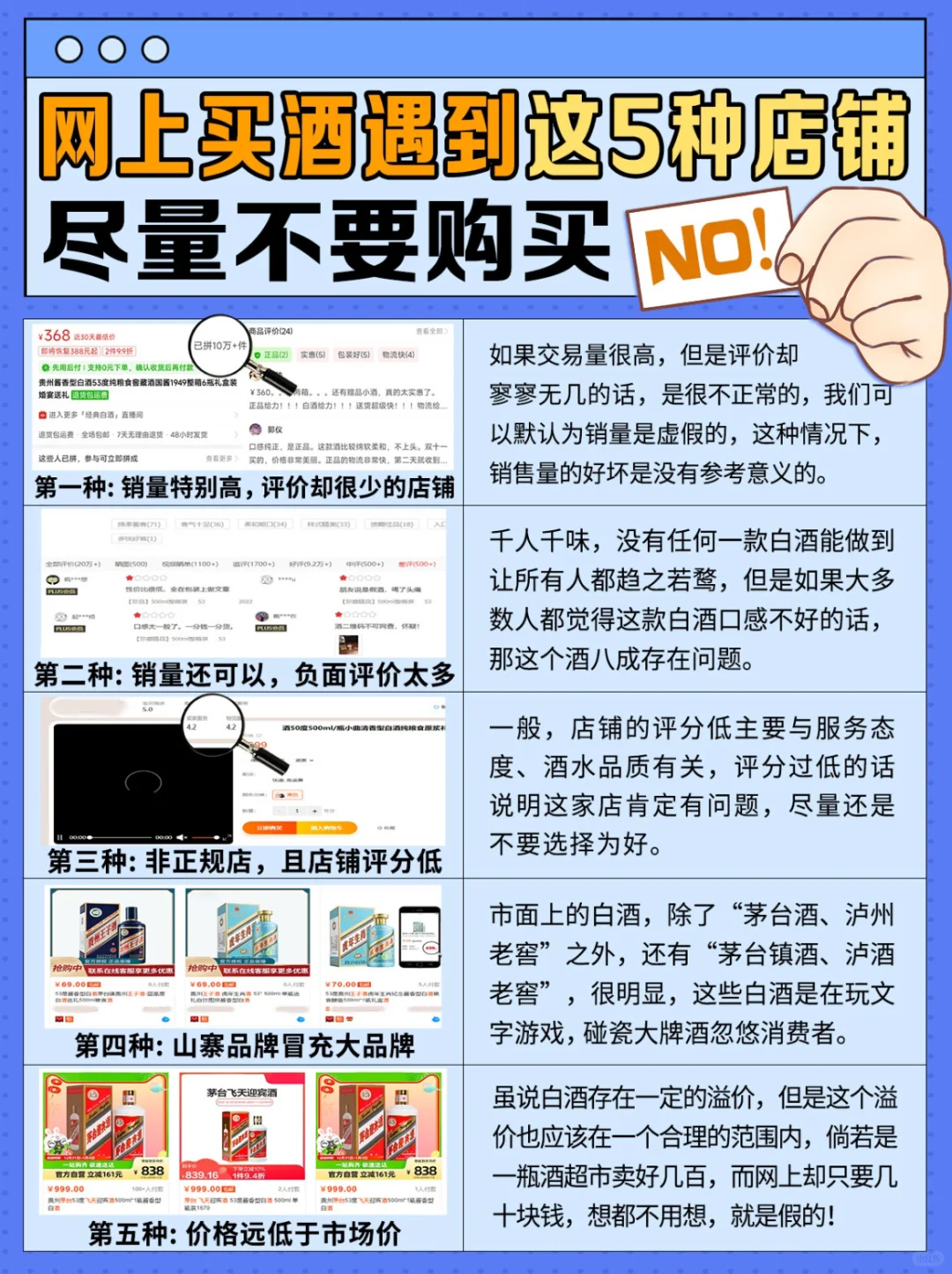 ?网上买白酒?遇到这5种店铺尽量不要购买