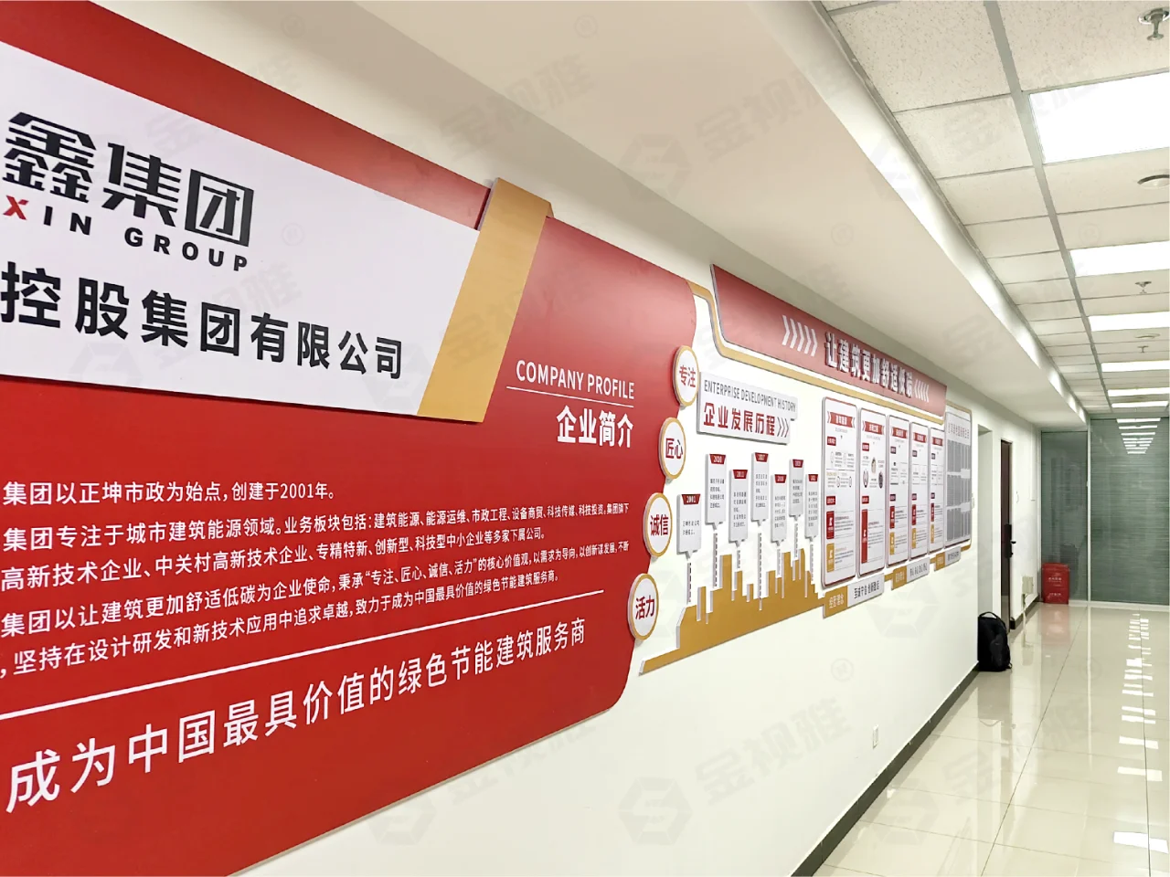 企业发展历程文化墙这样设计|时间轴文化墙