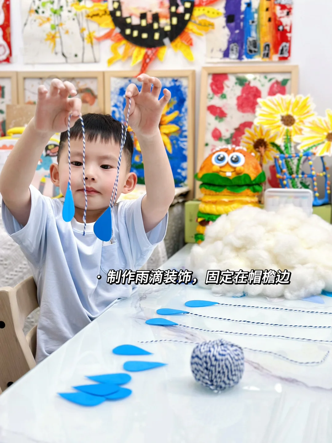 DIY积雨云帽子|雨天宅家cos一朵云?