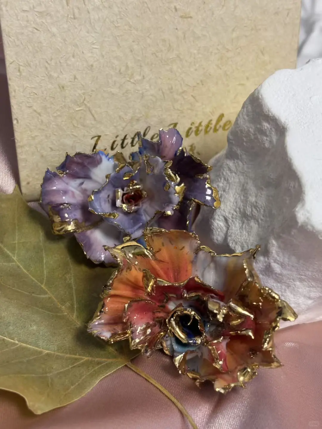 香豌豆花封进了釉里～这金碎瓣美得不可方物