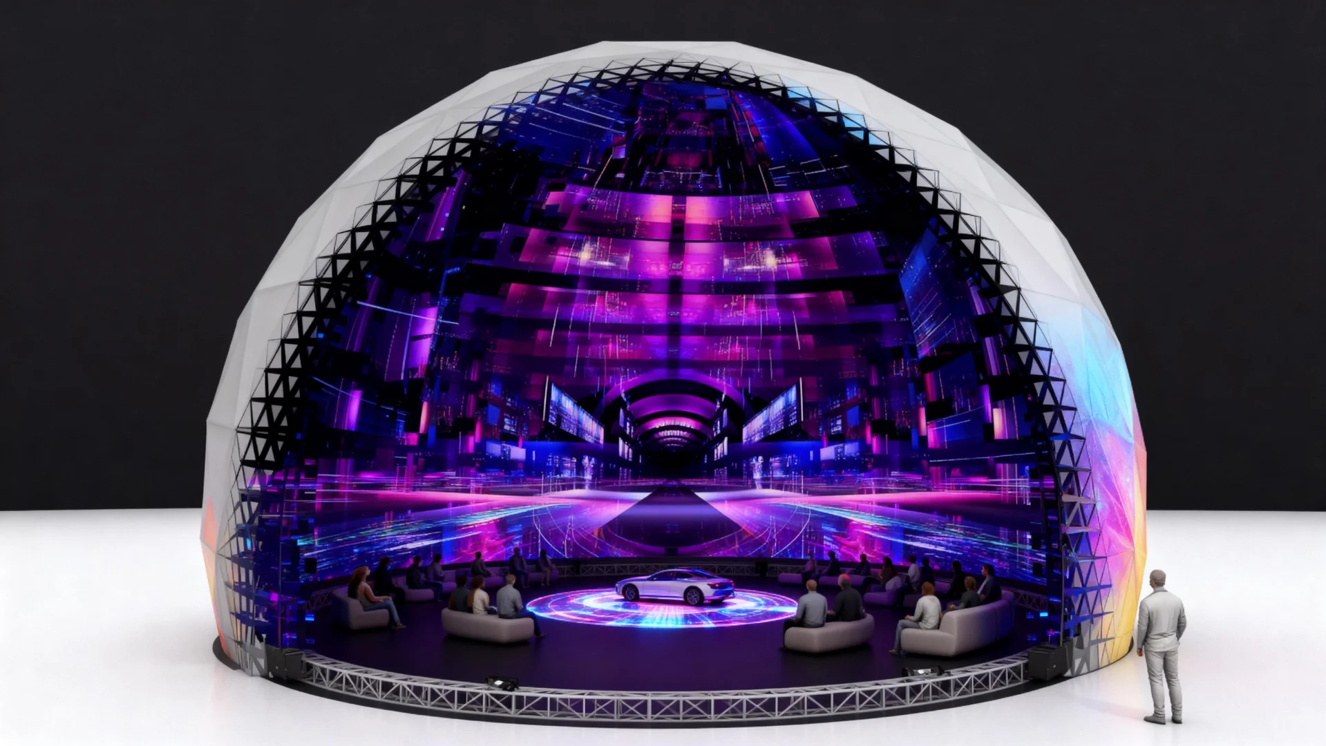 球幕隧道全息裂变！新车首秀驶入异次元