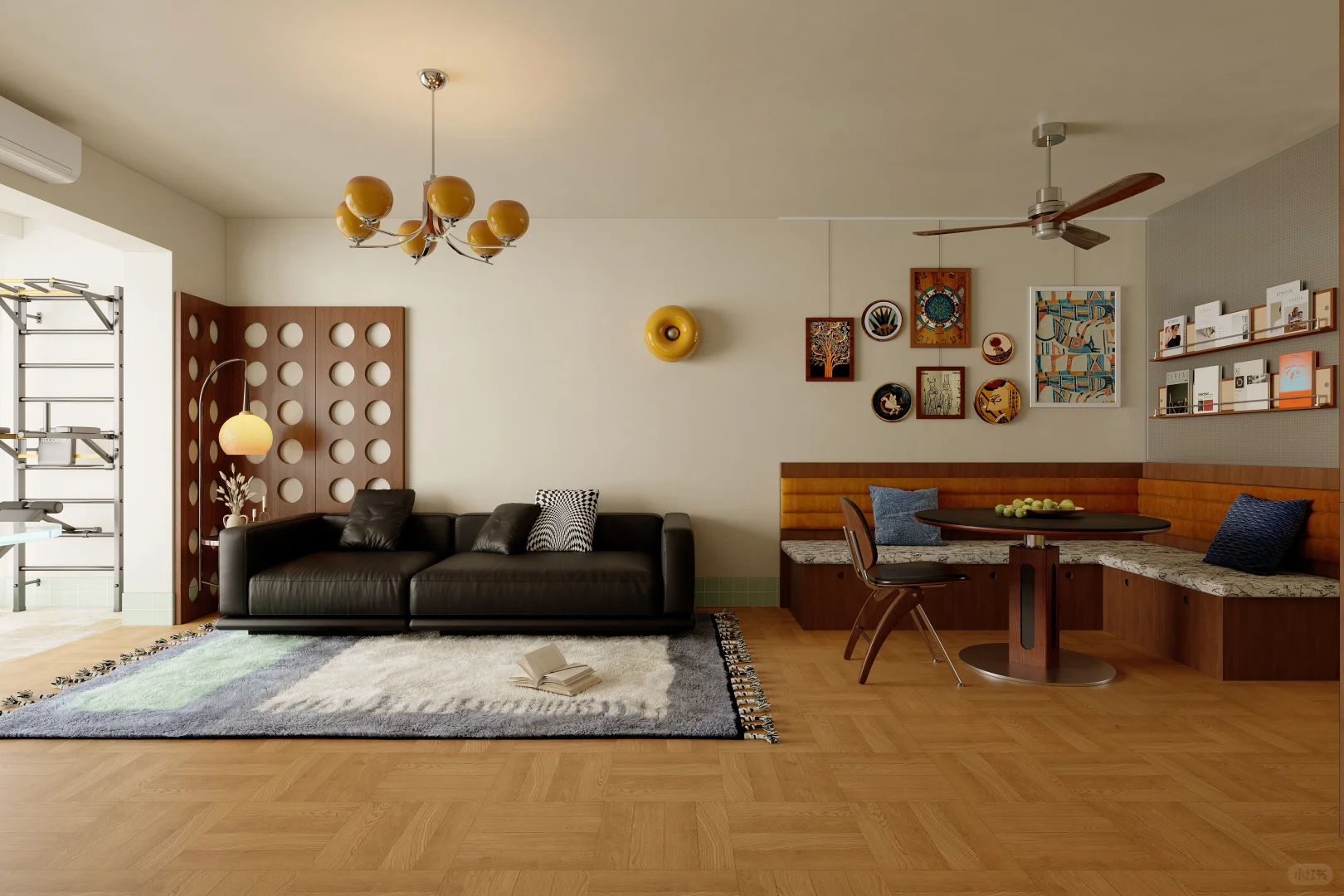 U形厨房+岛台，92m²小家也能有“社交心脏”