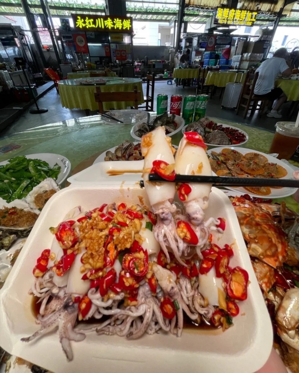 三亚海鲜局!川味加工太对胃