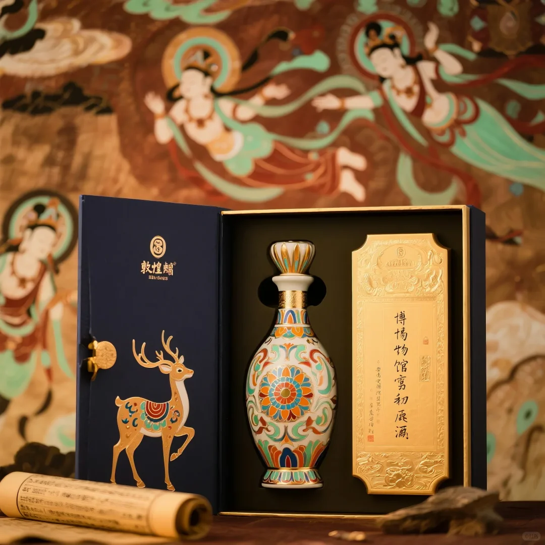 这哪是酒盒?分明是偷了敦煌的月光!