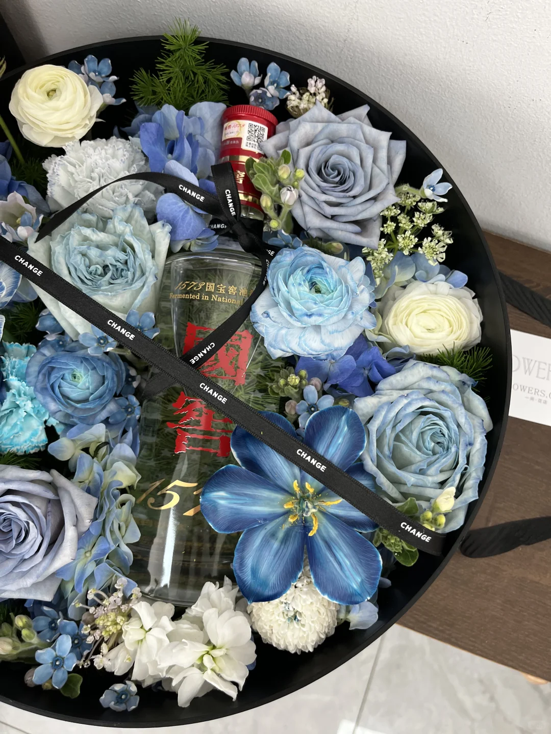 玉田花店｜蓝色系花盒