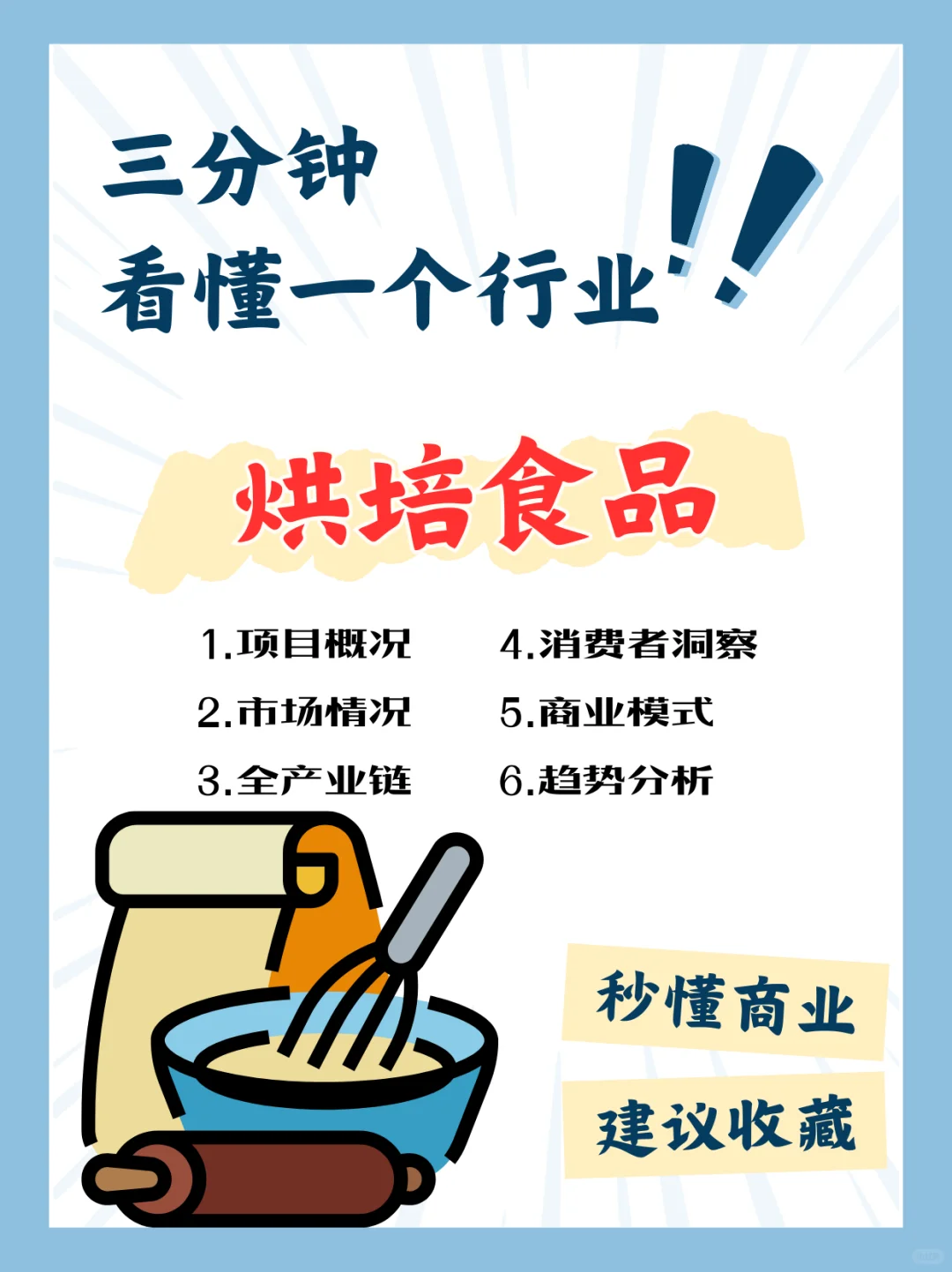 3分钟看懂一个行业：烘培食品