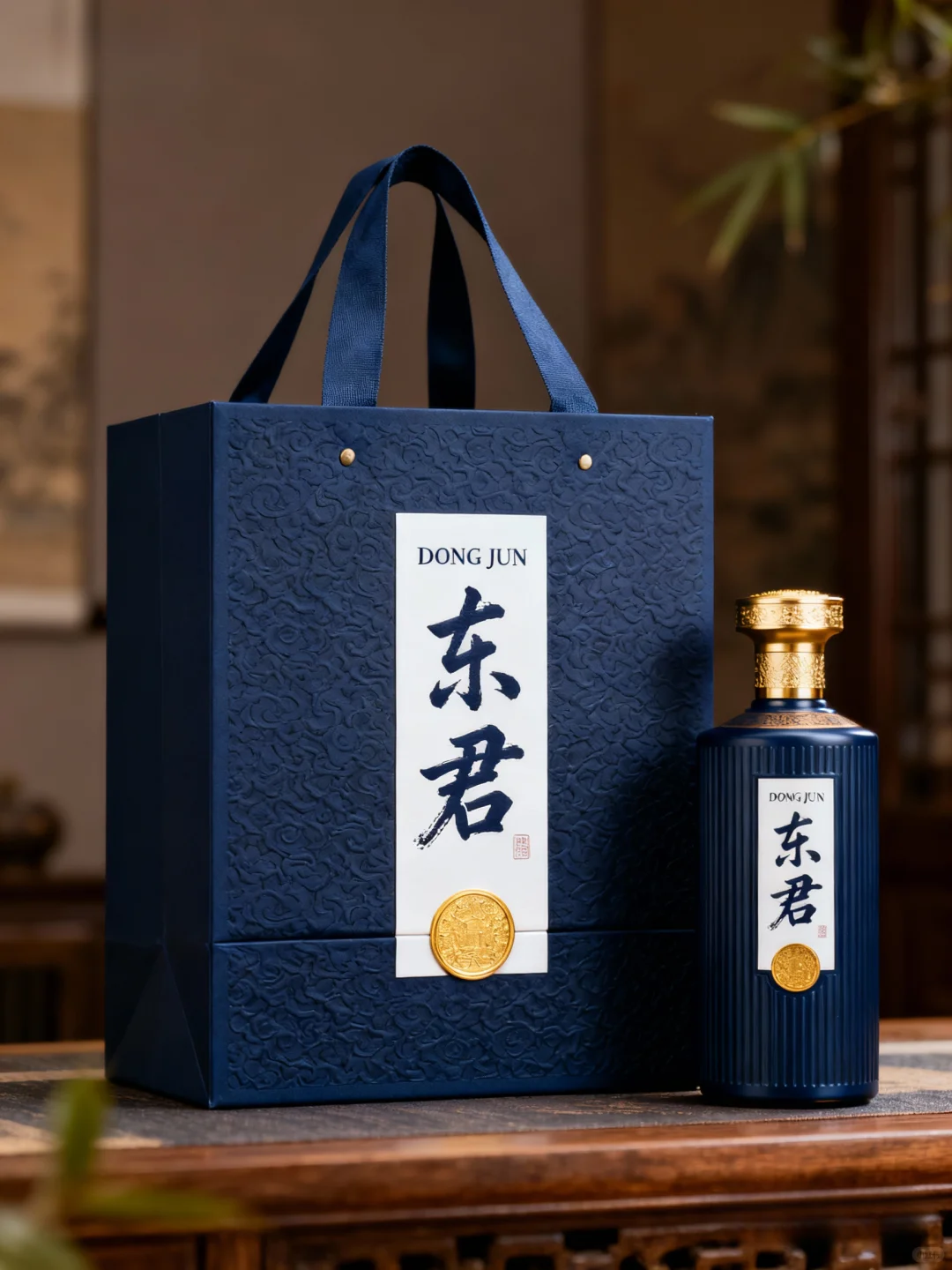 深邃蓝酒水包装设计分享