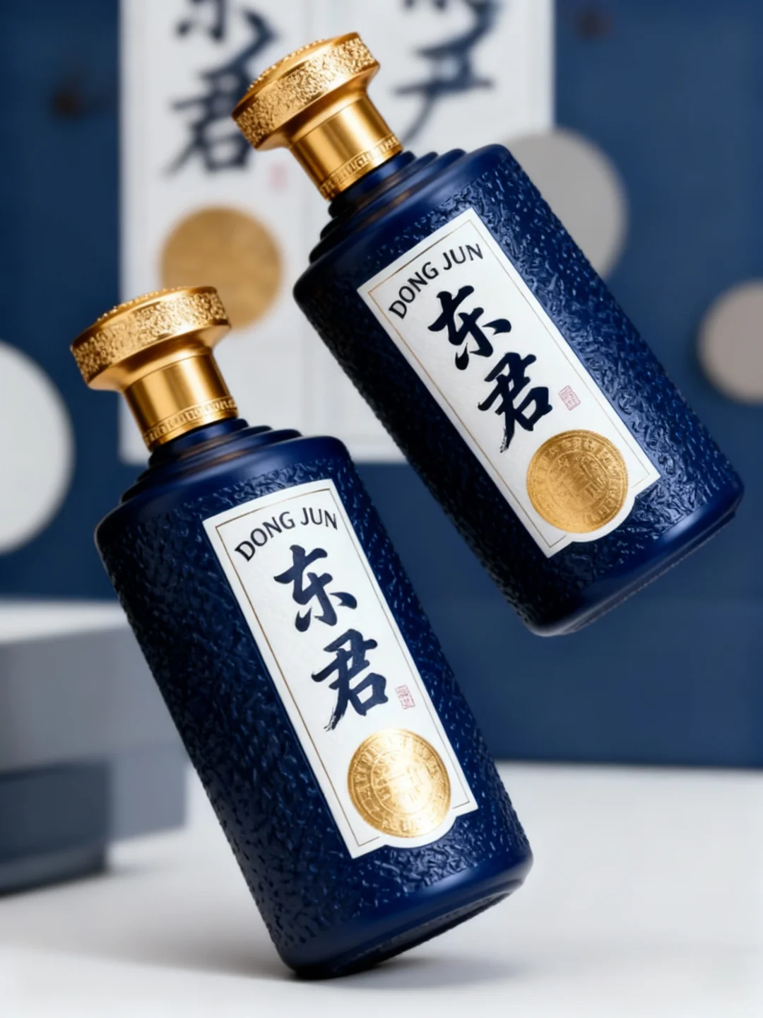 深邃蓝酒水包装设计分享