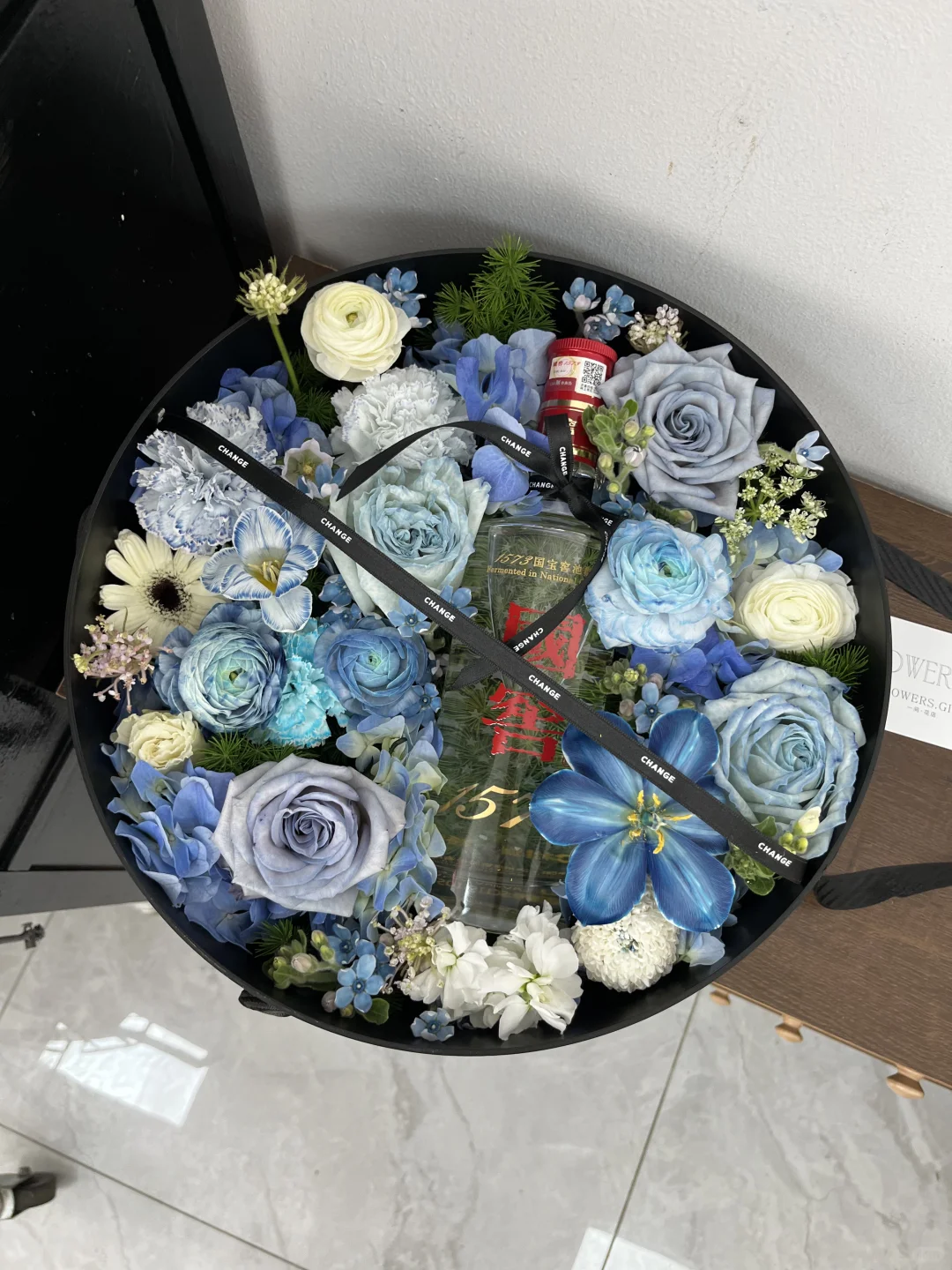 玉田花店｜蓝色系花盒