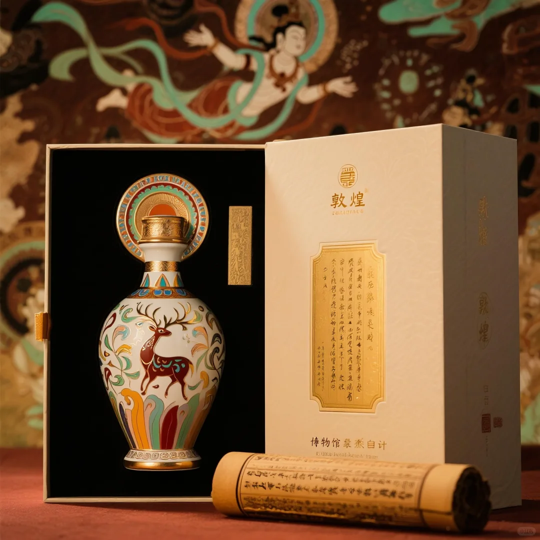 这哪是酒盒?分明是偷了敦煌的月光!