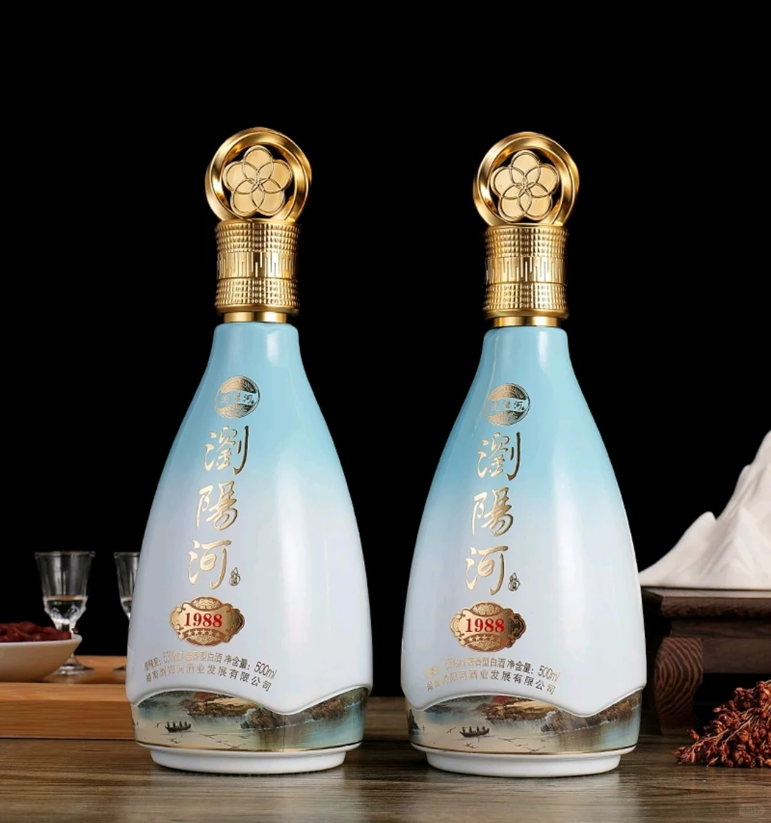 浏阳河1988酱香型白酒礼盒53℃*2￥201