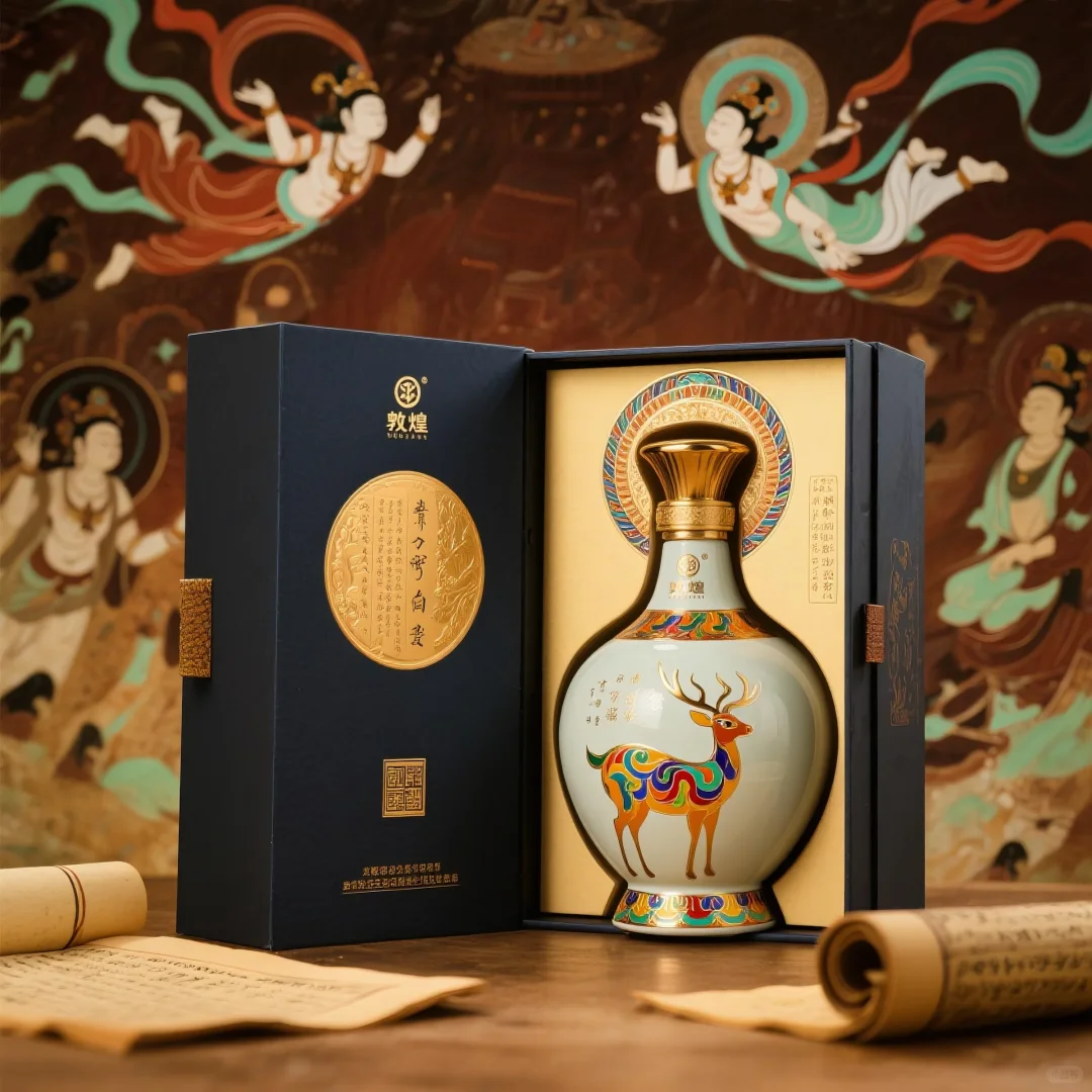 这哪是酒盒?分明是偷了敦煌的月光!