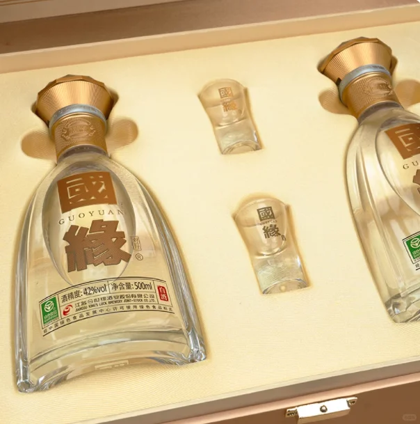 今世缘国缘对开42度白酒礼盒装500ml*2瓶
