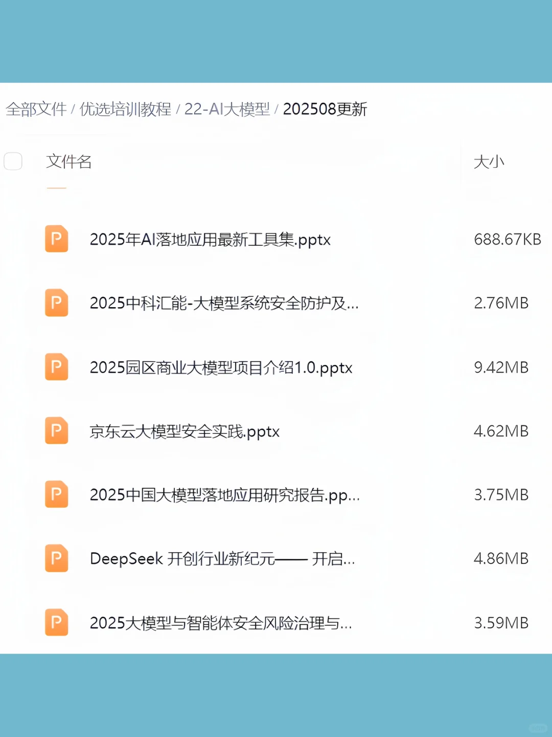 2025AI大模型人工智能应用落地实践案