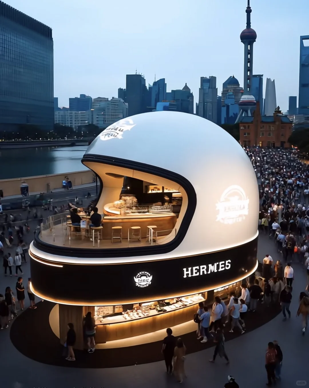 工厂揭秘！超火玻璃钢头盔咖啡店诞生全流程