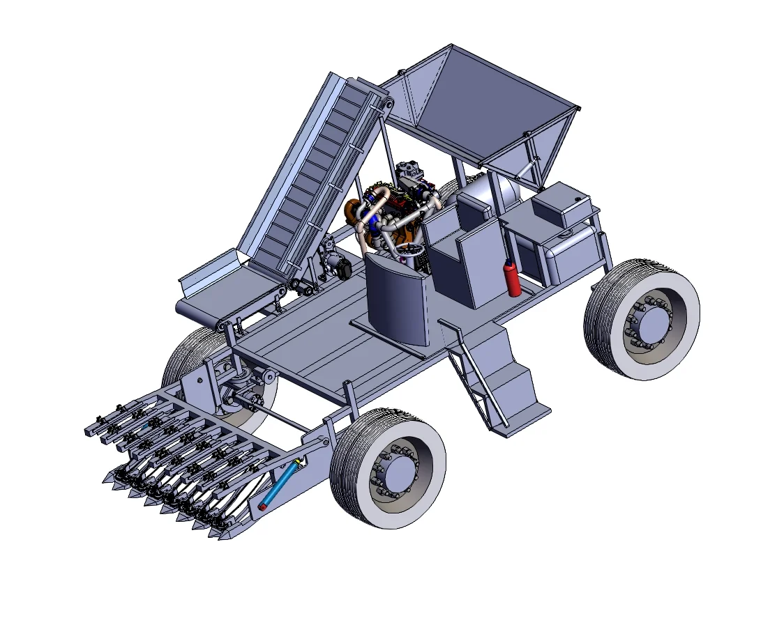 谷物收割机-模型、图纸、有限元分析