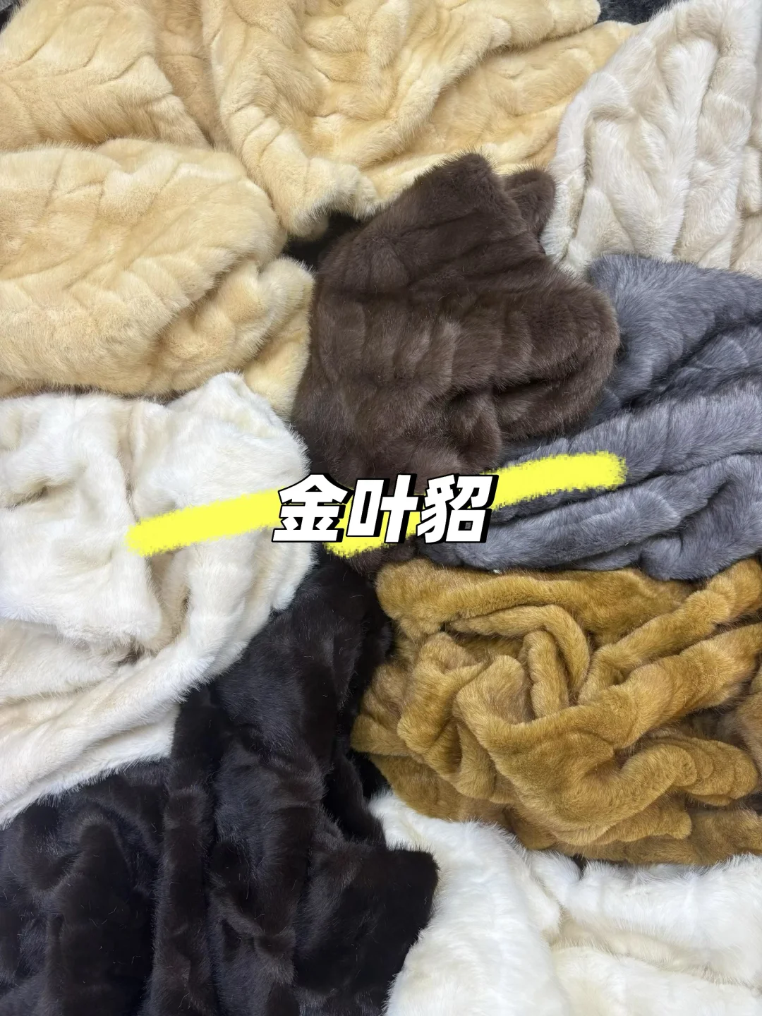 25年秋冬新品面料推荐✅新品毛绒金叶貂