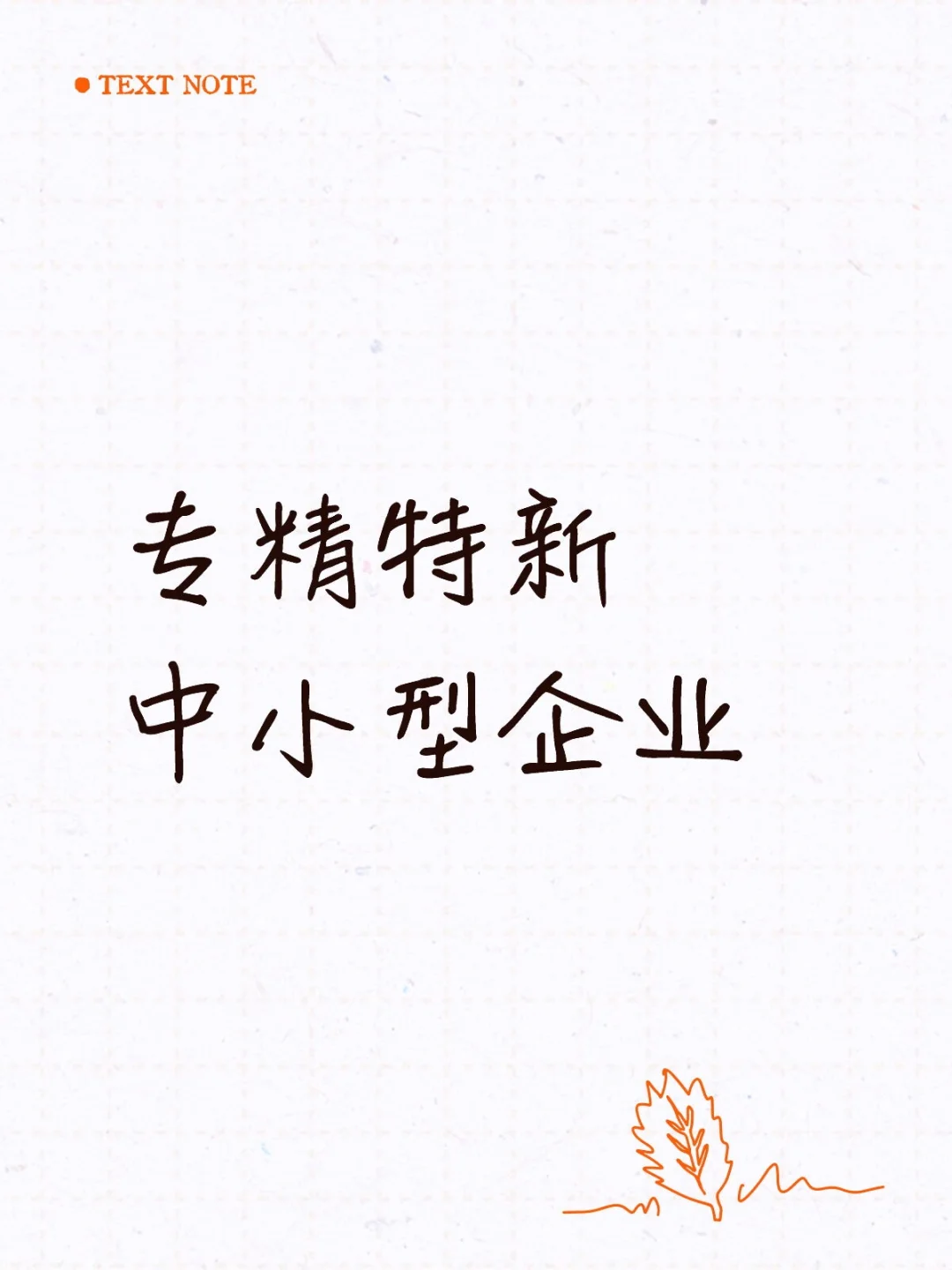 中小型专精特新企业