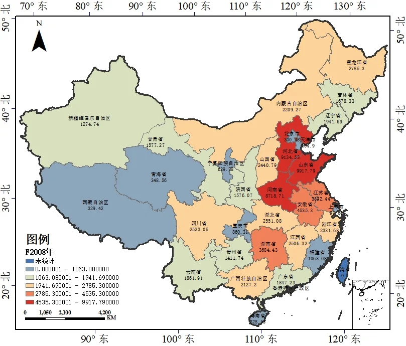 2008-2023年我国农业机械总动力数据分享