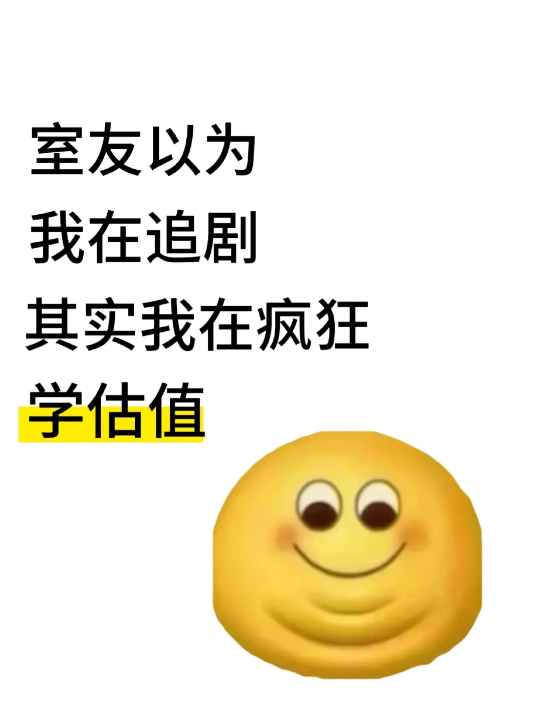 室友以为我在追剧 其实我在偷偷学估值