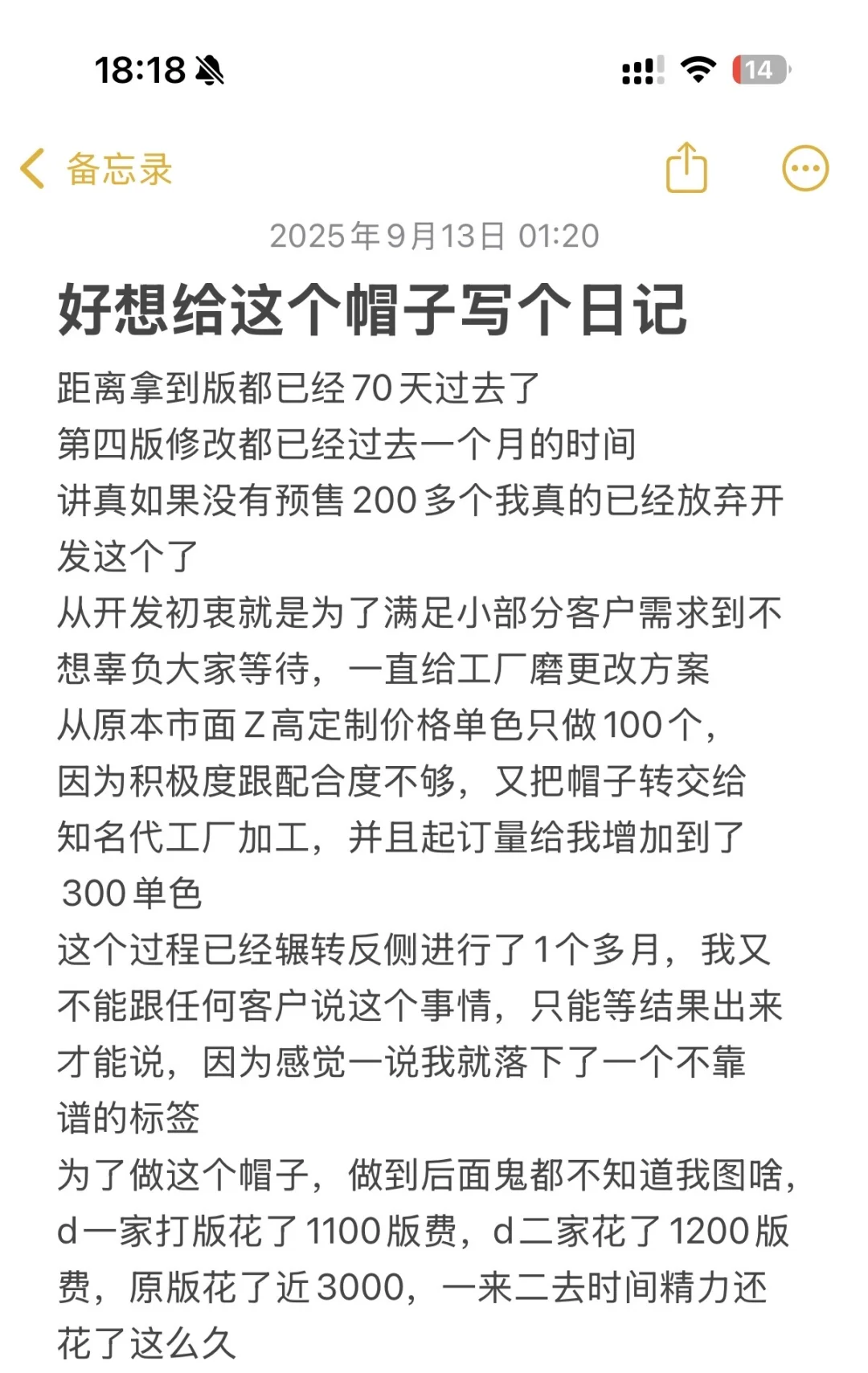 好想给这个帽子写篇日记