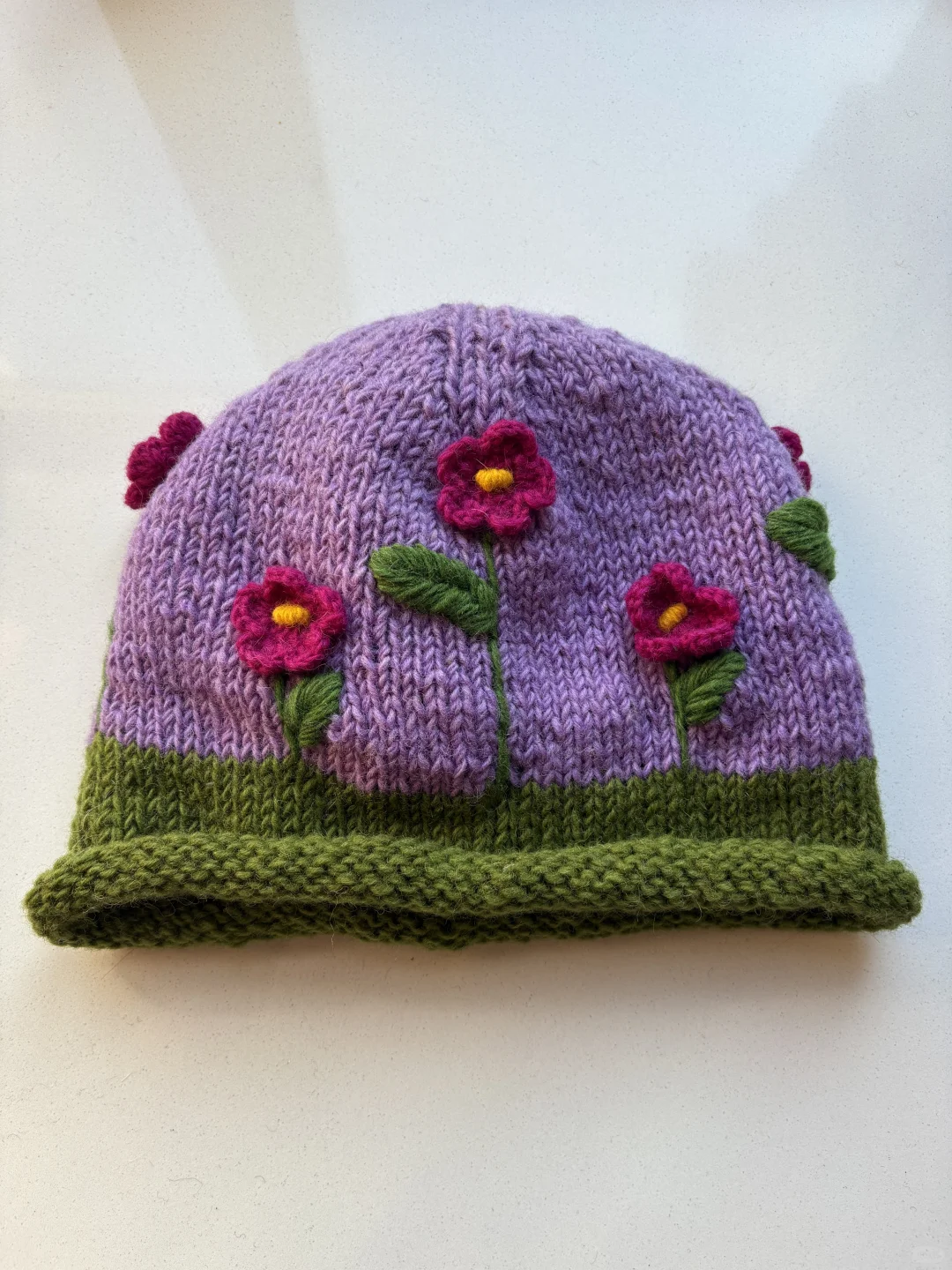 呐～帽子上开出了小花花