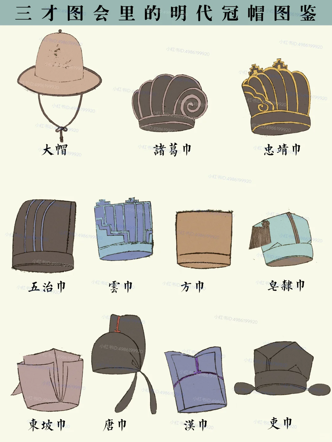 ⭕️梁冠到斗笠|揭秘古人如何用帽子玩转身份