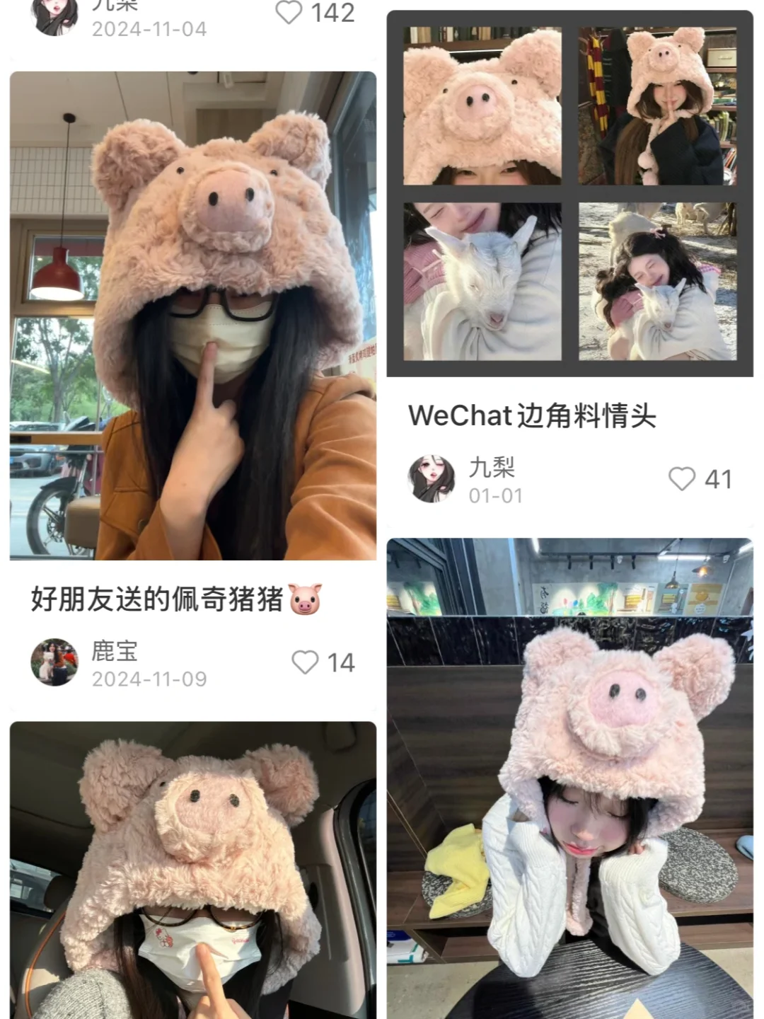 捡漏猪猪毛绒帽?