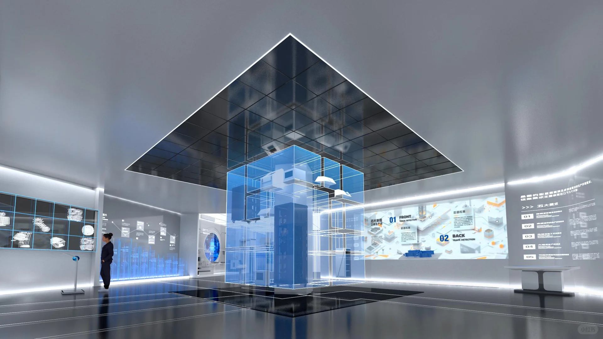 精测 精密制造行业企业展厅 未来科技感设计